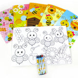 Honeybees Coloring Books with Crayons – Set of 6 or 12