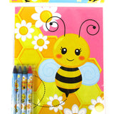 Honeybees Coloring Books with Crayons – Set of 6 or 12