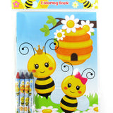 Honeybees Coloring Books with Crayons – Set of 6 or 12