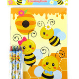 Honeybees Coloring Books with Crayons – Set of 6 or 12