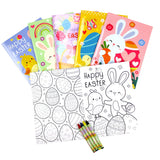 Easter Coloring Books with Crayons - Set of 6 or 12