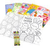 Easter Coloring Books with Crayons - Set of 6 or 12
