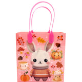 Autumn Cozy Animal Party Favor Treat Bags - Set of 6 or 12