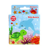 Ocean Animals Stickers 100 Stickers/Dispenser, Pack of 1, 6 or 12 Dispensers