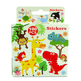Animal Stickers 100 Stickers/Dispenser, Pack of 1, 6 or 12 Dispensers