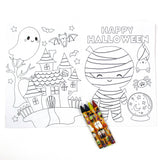 Spooky Halloween Coloring Books with Crayons - Set of 6 or 12