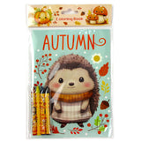 Cozy Autumn Animals Coloring Books with Crayons - Set of 6 or 12