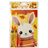 Cozy Autumn Animals Coloring Books with Crayons - Set of 6 or 12