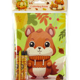 Cozy Autumn Animals Coloring Books with Crayons - Set of 6 or 12