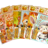 Cozy Autumn Animals Coloring Books with Crayons - Set of 6 or 12