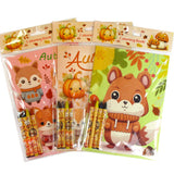 Cozy Autumn Animals Coloring Books with Crayons - Set of 6 or 12