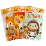 Cozy Autumn Animals Coloring Books with Crayons - Set of 6 or 12
