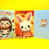 Cozy Autumn Animals Coloring Books with Crayons - Set of 6 or 12