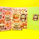 Cozy Autumn Animals Coloring Books with Crayons - Set of 6 or 12