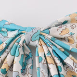 Blue aqua meadow girl sailor bow