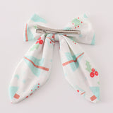 Christmas tree car print hair sailor bow