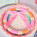 Pink Velvet Clip-On Bow Set (5 count)