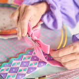 Multicolor Ric Rac Clip-On Bow Set (5 count)