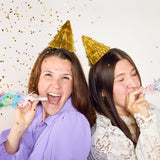 Mini Gold Fringe Party Hats (set of 4)