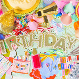 Happy Birthday Gold Shimmer Banner (Reusable Garland)