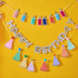 Happy Birthday Gold Shimmer Banner (Reusable Garland)