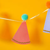 Pom Pom Party Hats Reusable Party Garland