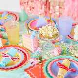 Rainbow Ric Rac Assorted Dinner Plates (10 ct, 5 colors)