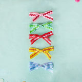 Multicolor Ric Rac Clip-On Bow Set (5 count)