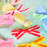 Multicolor Ric Rac Clip-On Bow Set (5 count)