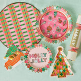 Holly Jolly Christmas Dessert Plates (10 count)