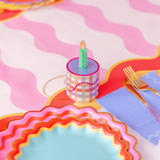 Groovy Waves Paper Table Runner (25 ft, cut to fit)