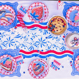 Red, White & Berry Dessert Plate (10 ct)