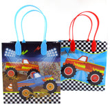 Monster Truck Themed Party Favor Bags Treat Bags - Set of 6 or 12