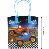 Monster Truck Themed Party Favor Bags Treat Bags - Set of 6 or 12