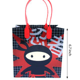 Ninja Themed Party Favor Bags Treat Bags - Set of 6 or 12