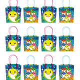 Shark Family Themed Party Favor Bags Treat Bags - Set of 6 or 12