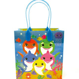 Shark Family Themed Party Favor Bags Treat Bags - Set of 6 or 12