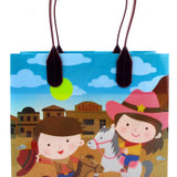Western Cowboy Cowgirl Themed Party Favor Bags Treat Bags - Set of 6 or 12