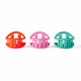 Smiley Hair Claw Clips (set of 3)