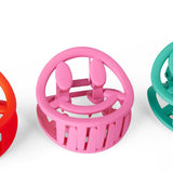 Smiley Hair Claw Clips (set of 3)