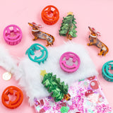Smiley Hair Claw Clips (set of 3)