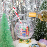 Holiday Village Snow Globe Sipper (Christmas Cup - set of 1, 6, or 12)