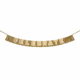 Customizable Gold Fringe Reusable Party Banner