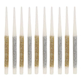 Metallic Glitter Birthday Candles (set of 10)