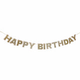 Happy Birthday Gold Shimmer Banner (Reusable Garland)