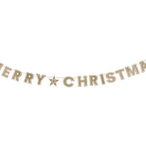 Merry Christmas Gold Shimmer Banner (Reusable Garland)