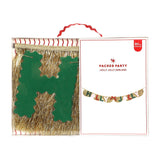 Holly Jolly Gold Fringe Banner