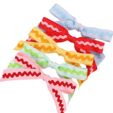 Multicolor Ric Rac Clip-On Bow Set (5 count)