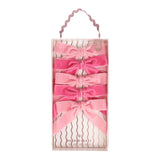 Pink Velvet Clip-On Bow Set (5 count)