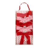 Pink & Red Velvet Clip-on Bow Set (5 count)